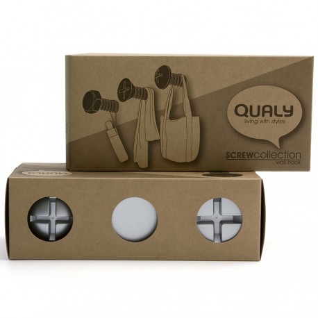 Набор вешалок screw, серый, 3 шт.