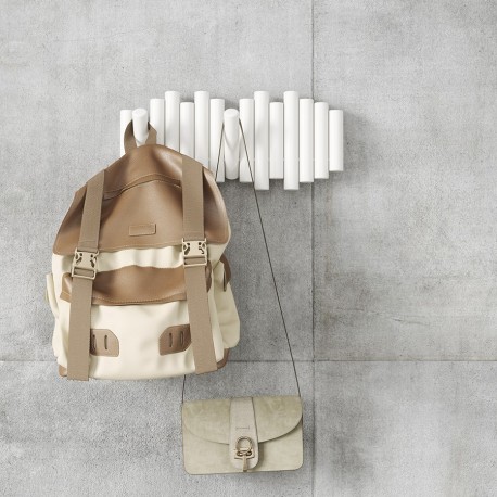 Вешалка настенная picket, 5 крючков, белая