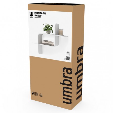 Полка настенная montage, белая