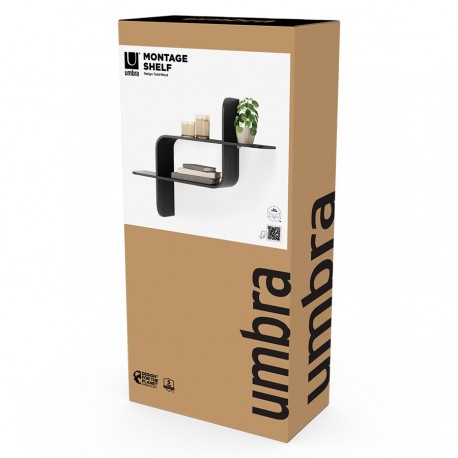 Полка настенная montage, черная