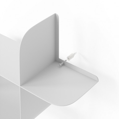 Набор металлических настенных полок montage, 2 шт., белый