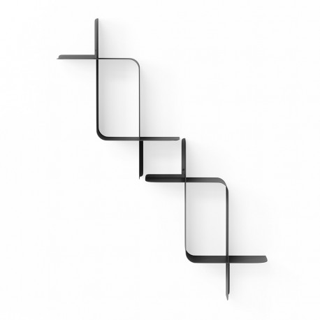 Набор металлических настенных полок montage, 2 шт., черные