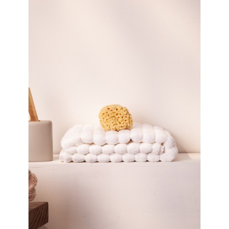 Полотенце для рук waves белого цвета из коллекции essential, 50х90 см