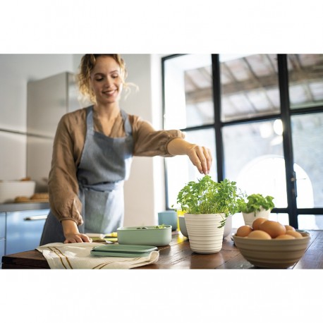 Кашпо для комнатных растений tierra, серо-бежевое