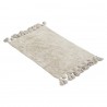 Коврик для ванной ворсовый с кисточками светло-серого цвета из коллекции essential, 50х80 см