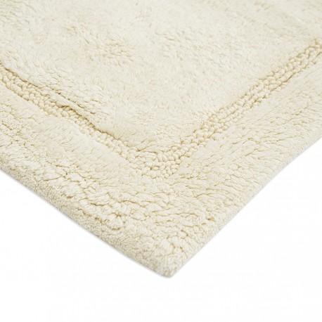 Коврик для ванной из хлопка ворсовый кремового цвета из коллекции essential, 50х80 см