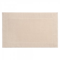 Коврик для ванной с фактурным бортиком кремового цвета из коллекции essential, 50x80 см