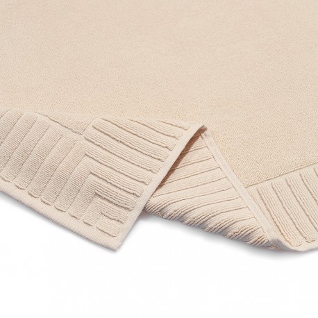 Коврик для ванной с фактурным бортиком кремового цвета из коллекции essential, 50x80 см