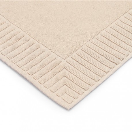 Коврик для ванной с фактурным бортиком кремового цвета из коллекции essential, 50x80 см