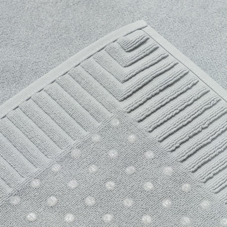 Коврик для ванной с фактурным бортиком светло-серого цвета из коллекции essential, 50x80 см