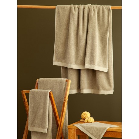 Полотенце банное бежево-серого цвета из коллекции essential, 90х150 см