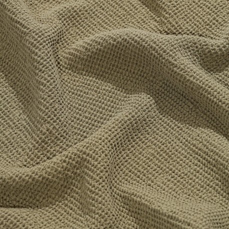 Полотенце банное из умягченной вафли цвета хаки из коллекции essential, 70x140 см