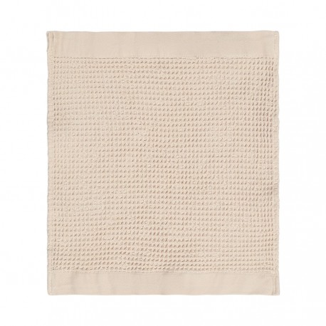 Полотенце для лица из умягченной вафли кремового цвета из коллекции essential, 30x30 см