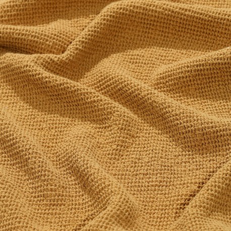 Полотенце для лица из умягченной вафли цвета охры из коллекции essential, 30x30 см