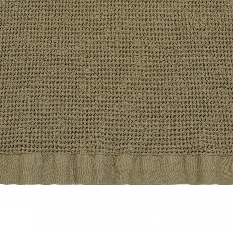 Полотенце для лица из умягченной вафли цвета хаки из коллекции essential, 30x30 см