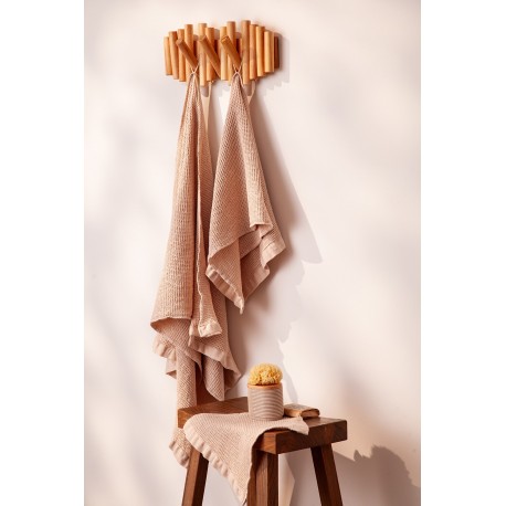 Полотенце для рук из умягченной вафли кремового цвета из коллекции essential, 50x90 см