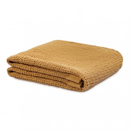 Полотенце для рук из умягченной вафли цвета охры из коллекции essential, 50x90 см