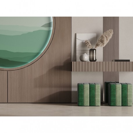 Пуф idar, шенилл, зеленый