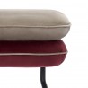 Пуф pea, велюр, бежевый/бордовый