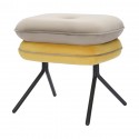 Пуф pea, велюр, бежевый/желтый