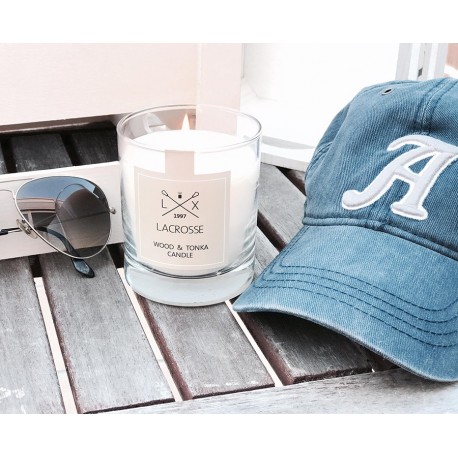 Свеча ароматическая lacrosse, wood&tonka, 40 ч