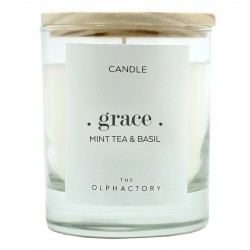 Свеча ароматическая the olphactory, grace, mint tea&basil, 40 ч