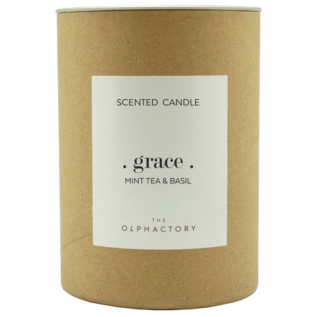 Свеча ароматическая the olphactory, grace, mint tea&basil, 40 ч