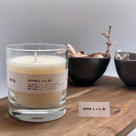 Свеча ароматическая lab co, pepper&iris, 40 ч