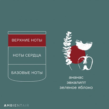 Свеча ароматическая gifting, cinnamon&apple, 40 ч