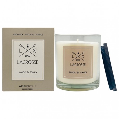 Свеча ароматическая lacrosse, wood&tonka, 60 ч