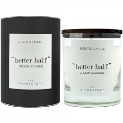 Свеча ароматическая the olphactory, better half, groom cologne, 40 ч