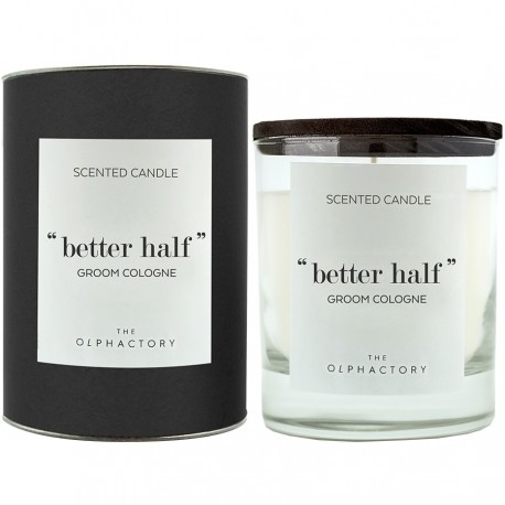 Свеча ароматическая the olphactory, better half, groom cologne, 40 ч