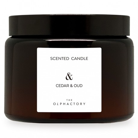 Свеча ароматическая the olphactory, &, cedar&oud, 72 ч