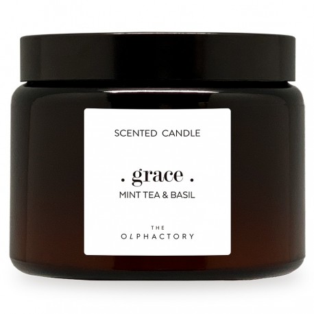 Свеча ароматическая the olphactory, grace, mint tea&basil, 60 ч