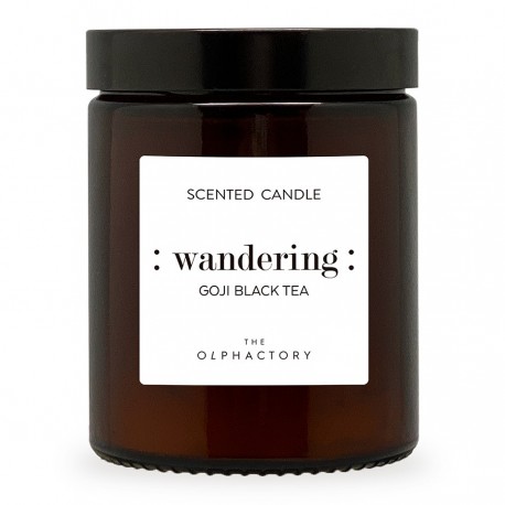 Свеча ароматическая the olphactory, wandering, goji black tea, 30 ч