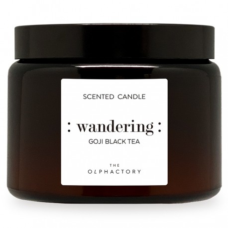 Свеча ароматическая the olphactory, wandering, goji black tea, 60 ч