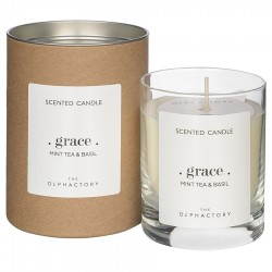 Свеча ароматическая the olphactory, grace, mint tea&basil (новая), 40 ч