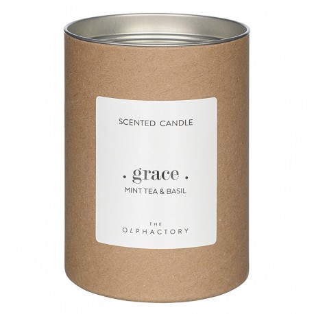 Свеча ароматическая the olphactory, grace, mint tea&basil (новая), 40 ч