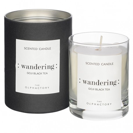 Свеча ароматическая the olphactory, wandering black, goji black tea (новая), 40 ч