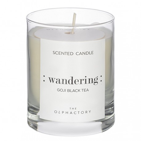 Свеча ароматическая the olphactory, wandering black, goji black tea (новая), 40 ч