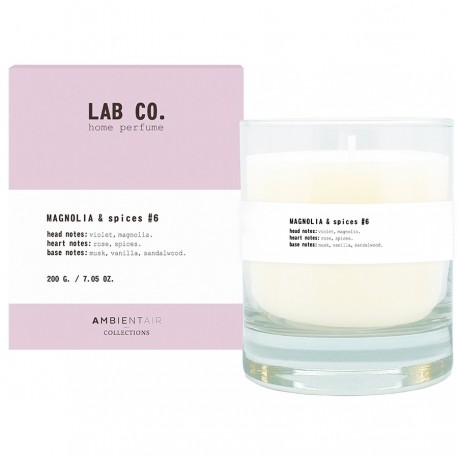 Свеча ароматическая lab co, magnolia&spices, 40 ч