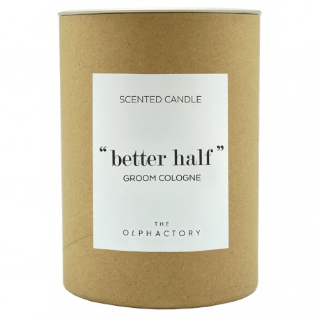 Свеча ароматическая the olphactory, better half, groom cologne, 40 ч