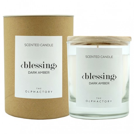 Свеча ароматическая the olphactory, blessing, dark amber, 40 ч