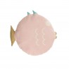 Подушка Delmare из 100% хлопка в форме рыбы розовая Ø 45 см