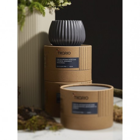 Свеча ароматическая spicy snowflakes из коллекции edge, серый, 30 ч