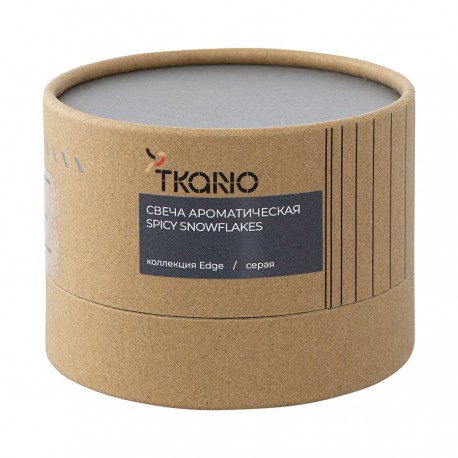 Свеча ароматическая spicy snowflakes из коллекции edge, серый, 30 ч