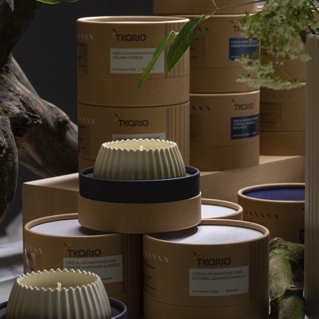 Свеча ароматическая vetiver & black cypress из коллекции edge, бежевый, 30 ч