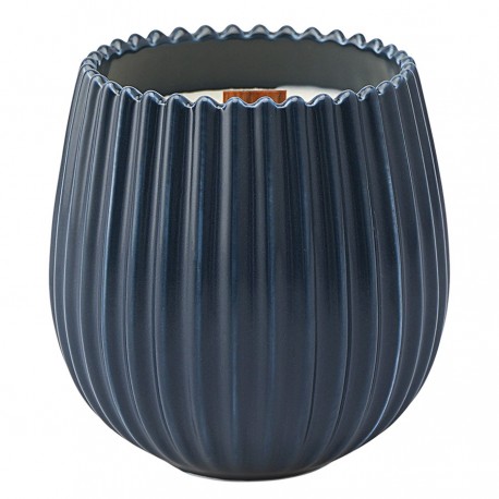 Свеча ароматическая с деревянным фитилём green tea & pear blossom из коллекции edge, синий, 60 ч