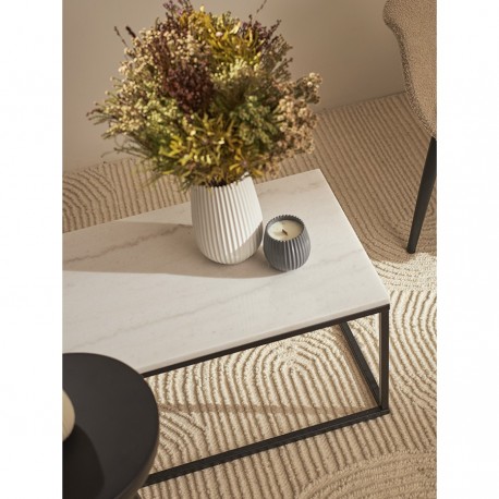 Свеча ароматическая с деревянным фитилём nutmeg, leather & vanilla из коллекции edge, серый, 60 ч