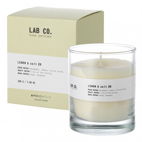 Свеча ароматическая lab co, lemon&salt, 40 ч